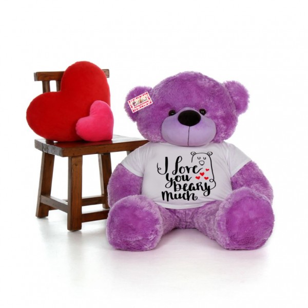 Giant 5 Feet Personalized I Love You Beary Much Teddy Bear - Choose From 7 Colors